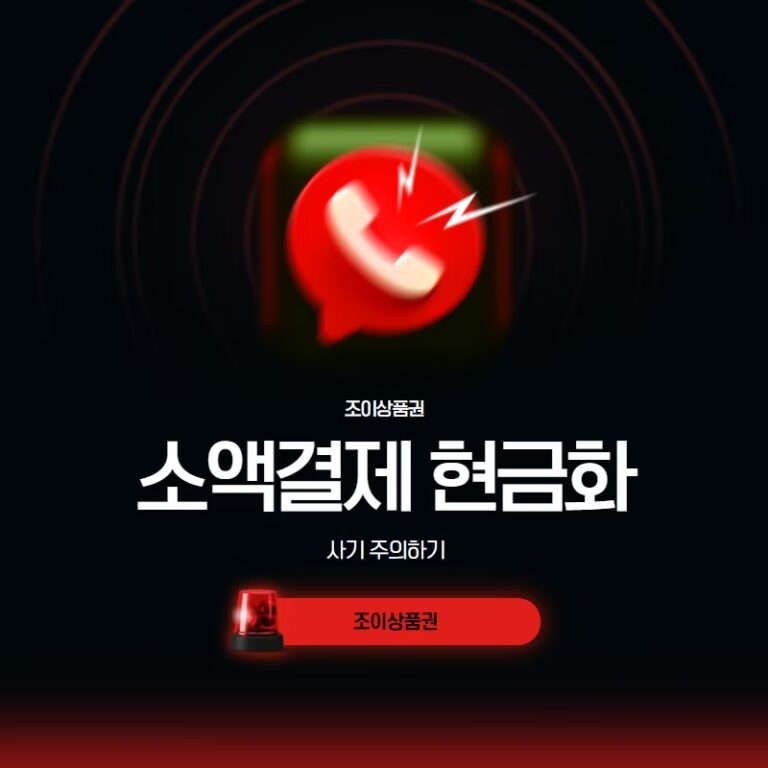 소액결제 현금화 사기 관련